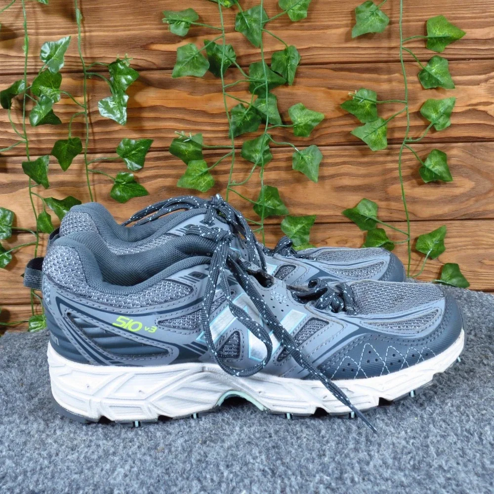 New Balance 510v3 Womens Trail Running Shoe Size 6.5 Outdoor‎ Grey Light Blue